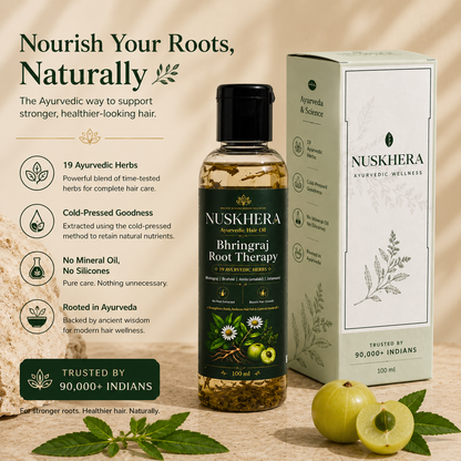 Nuskhera 19-Herb Bhringraj Ayurvedic Hair Oil